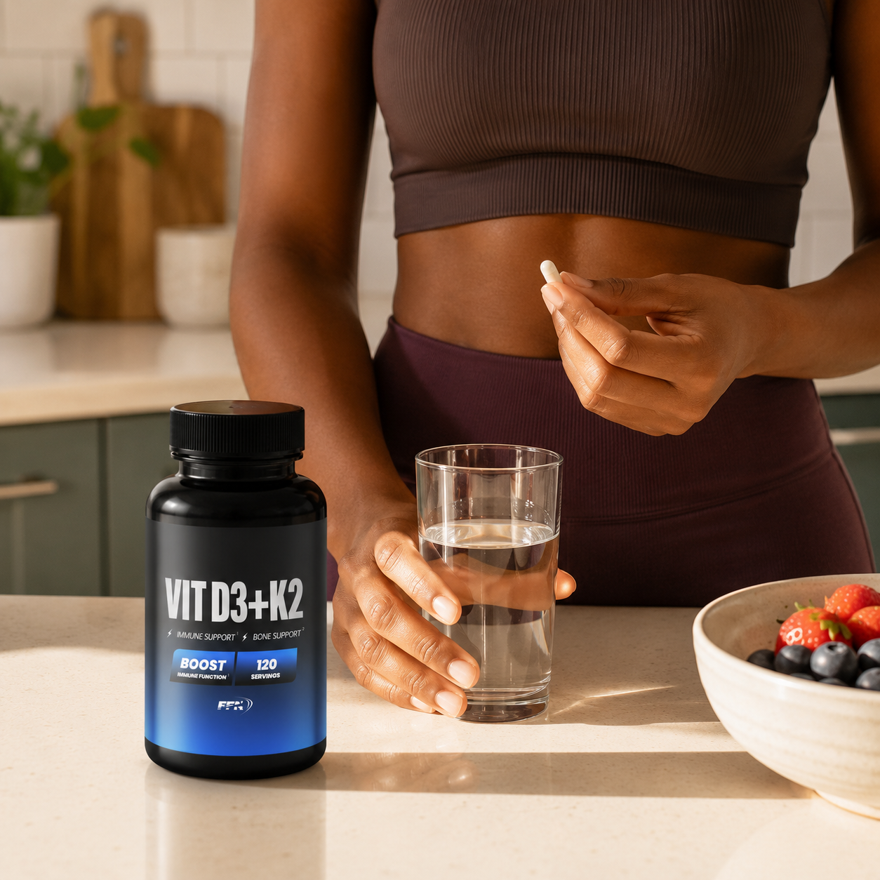 Fast Forward Nutrition Vitamin D3 + K2 120 Caps