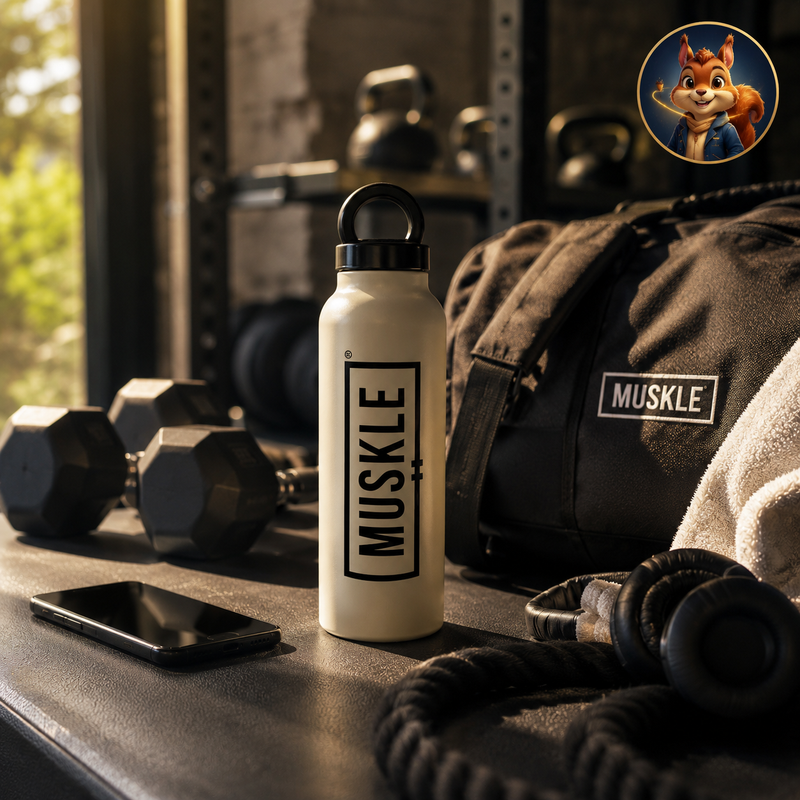 Muskle Waterbottle 1L + GSM Houder — Points Reward