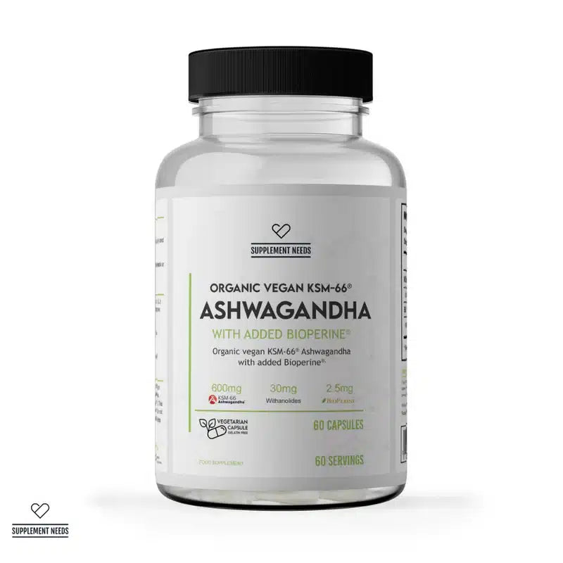 Supplement Needs  Ashwagandha Organic KSM 66  60 Caps