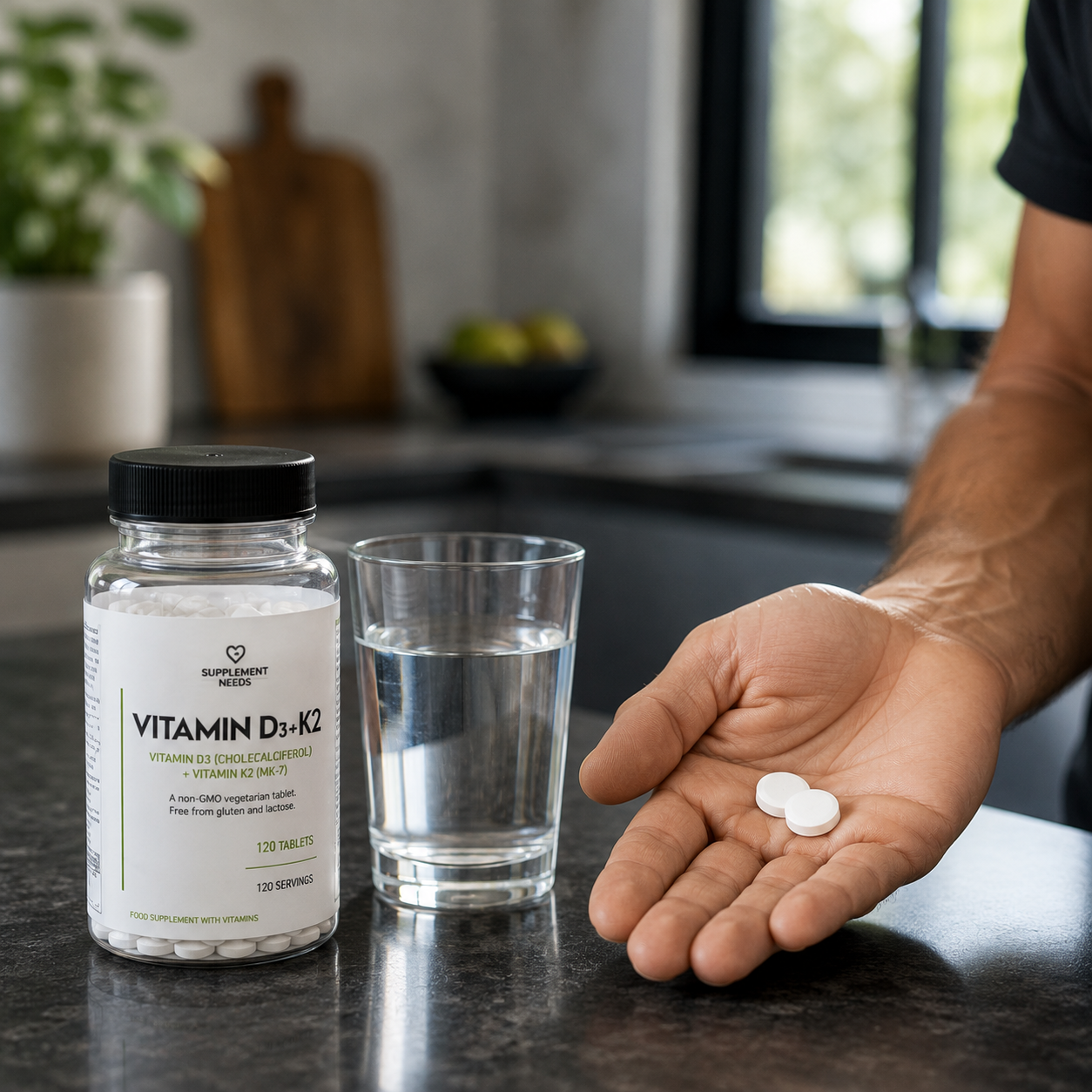 Supplement Needs Vitamin D3 + K2 120 Tabs
