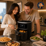 Airfryer SnackTastic 7520 - Heteluchtfriteuse - 6L - 1500W - Touchscreen - Kijkvenster met verlichting - PFAS vrij — Points Reward