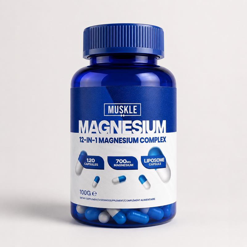 MUSKLE Magnesium 12-in-1 Magnesium Complex - 120 Capsules