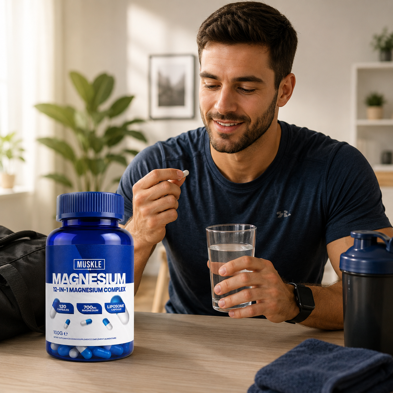 MUSKLE Magnesium 12-in-1 Magnesium Complex - 120 Capsules