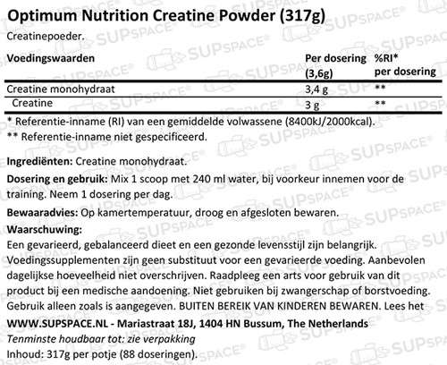 Optimum Nutrition Creatine Poeder