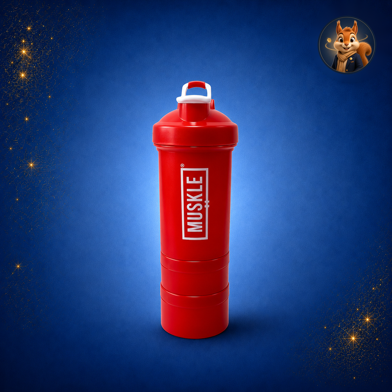 MUSKLE Shaker met powder containers