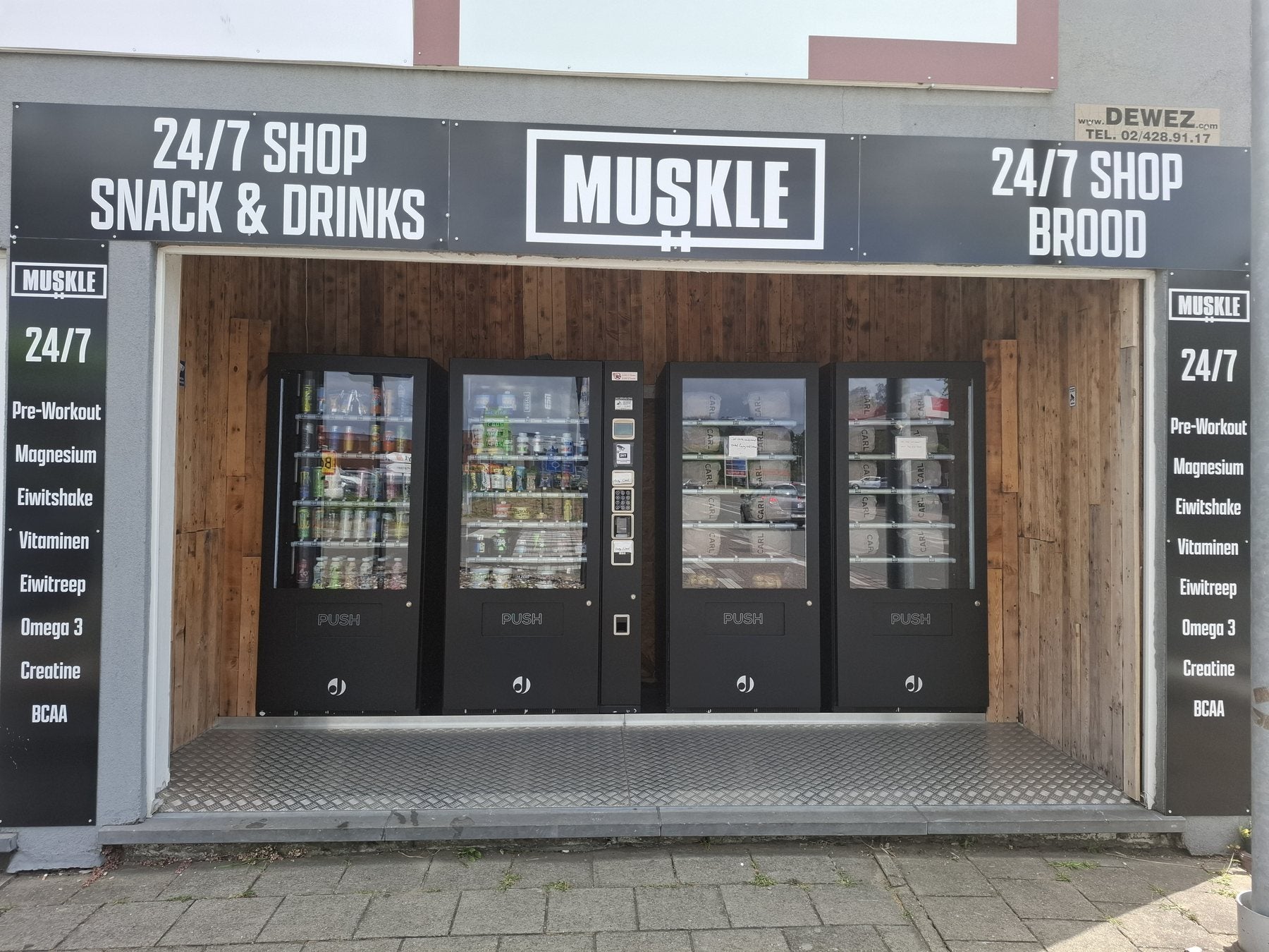 24/7-shop naast MUSKLE Bonheiden