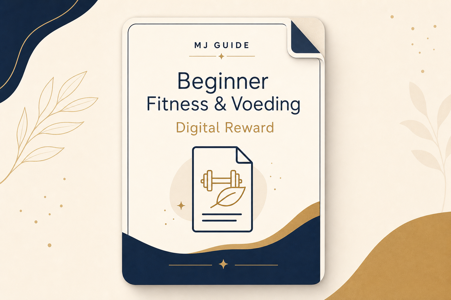 MJ Beginner Fitness en Voeding — digital reward concept