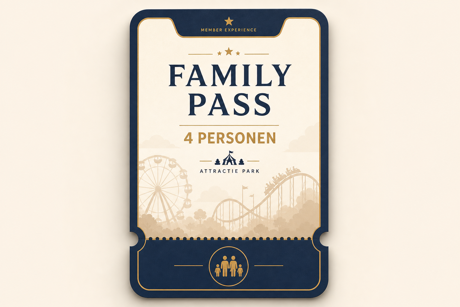 Attractiepark family pass — experience reward concept